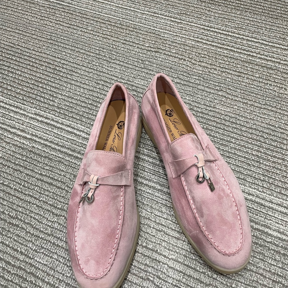 Loro Piana Brand New Women's Pink Loafers - Picture 4 of 5